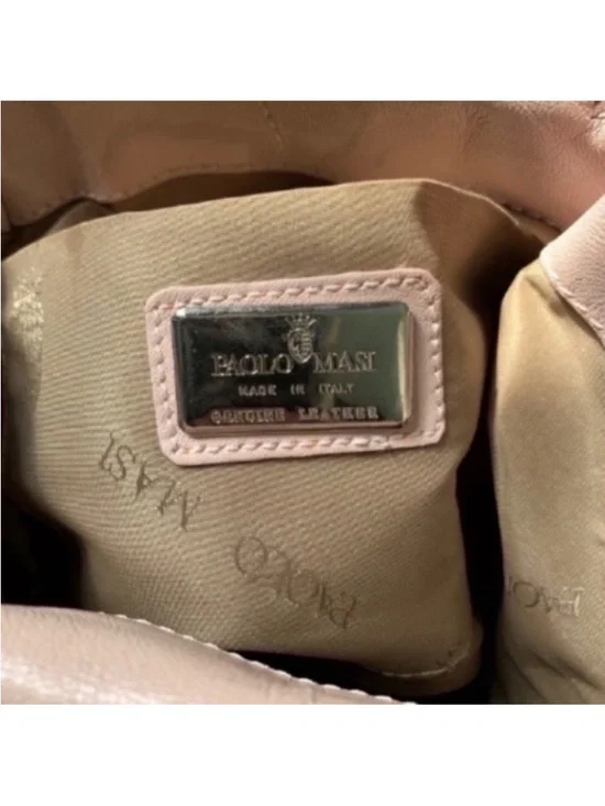 Made in Italy Paolo Masi White Pink Leaf Leather Purse - Picture 14 of 14